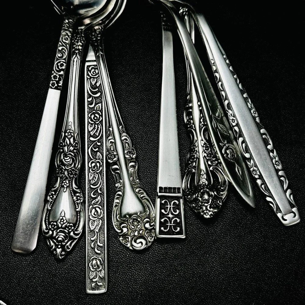 40 Vtg Stainless Flatware Mismatched Japan EKCO National Interpur Oneida Mixed